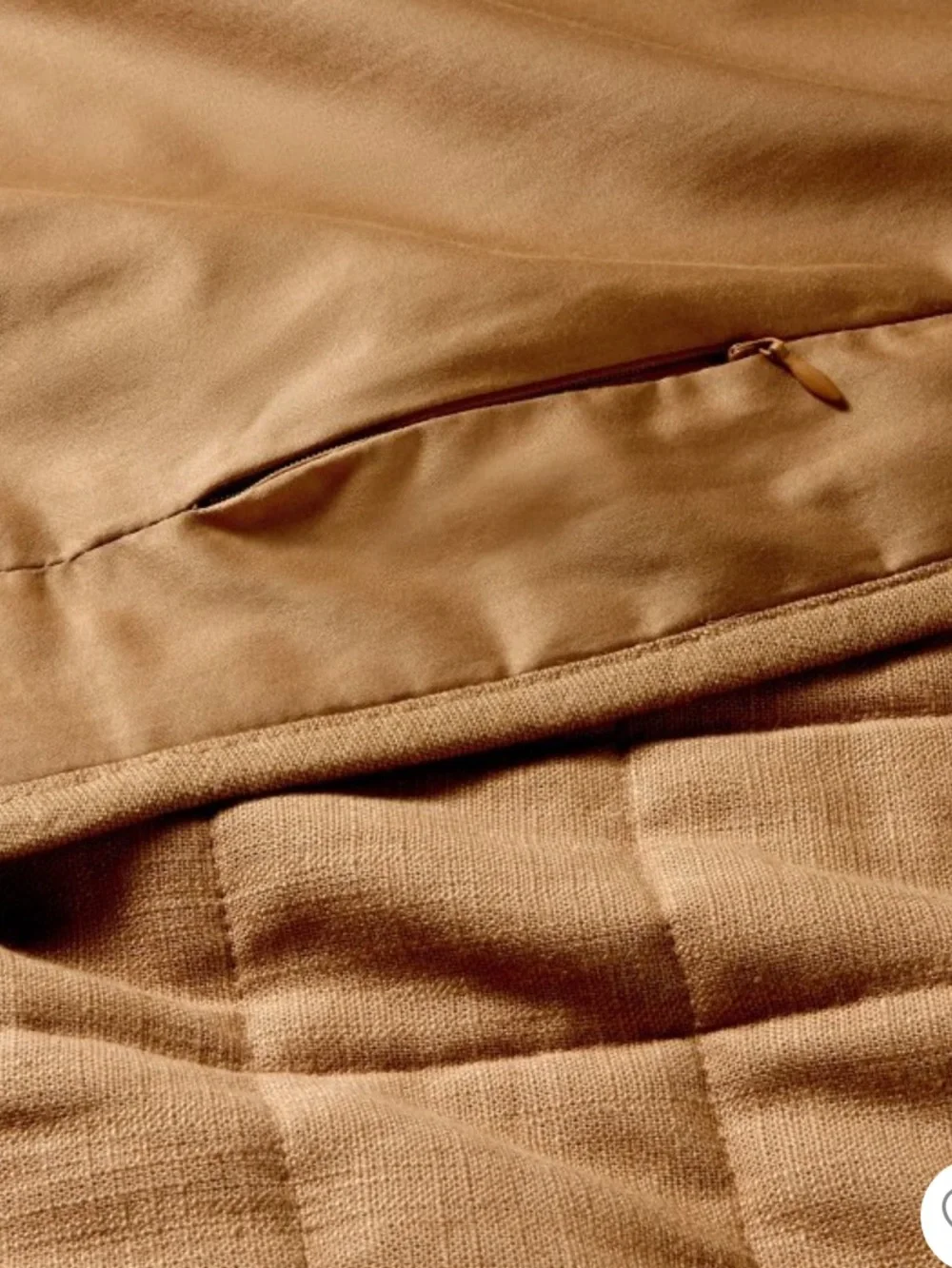 Casaluna Set of 2 Standard Warm Brown Heavyweight Linen Blend Shams 20” x 26”